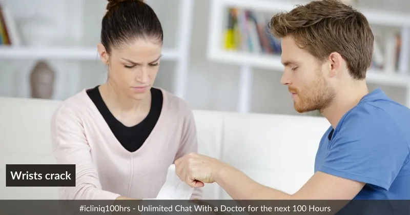 My wrists crack and make crunching sounds. What is the cause?