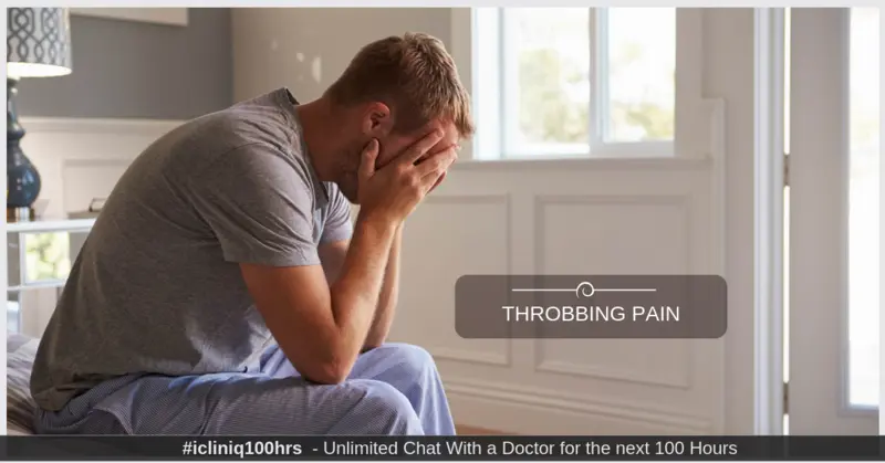 What causes throbbing pain in the anus after masturbation?